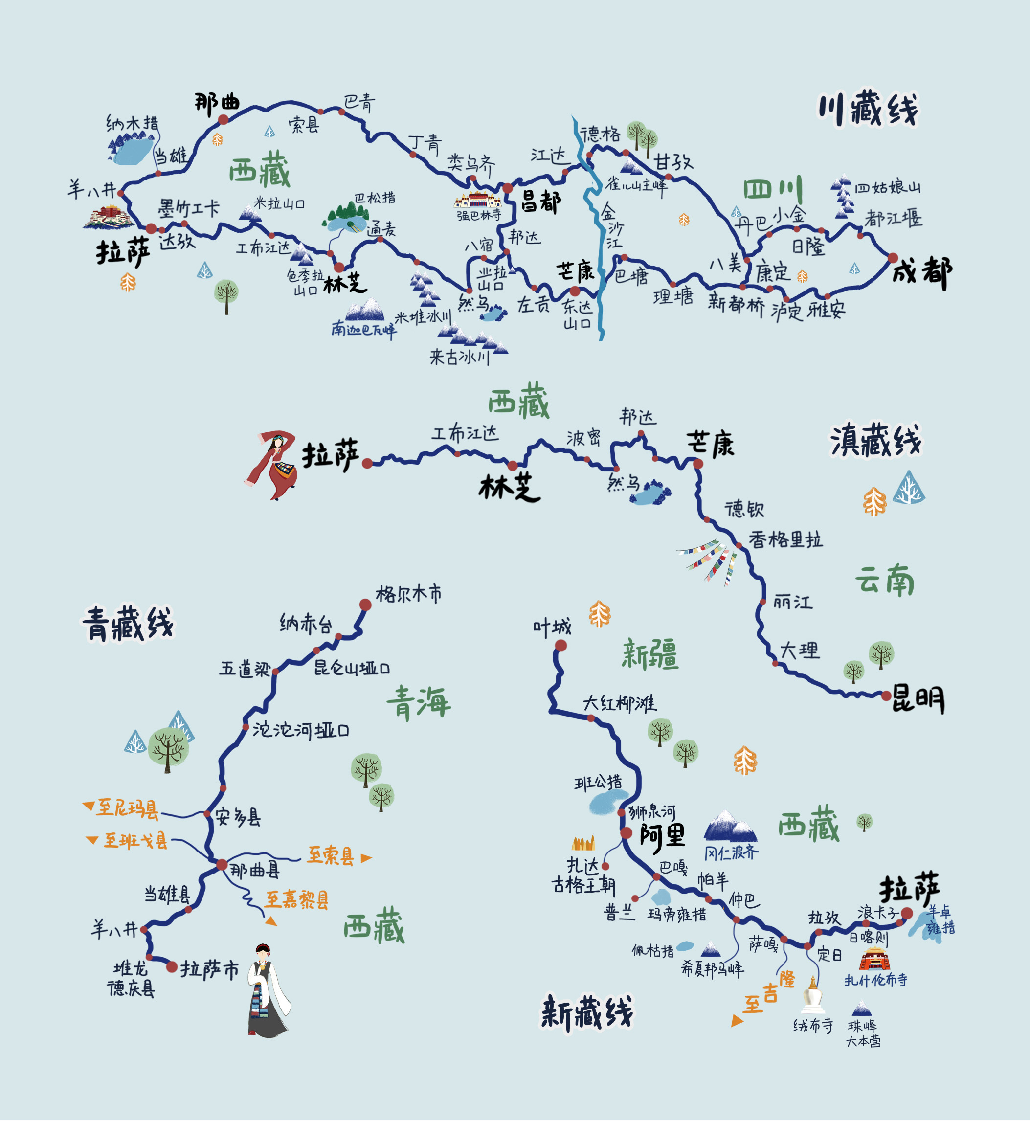 河北省旅游地图景点